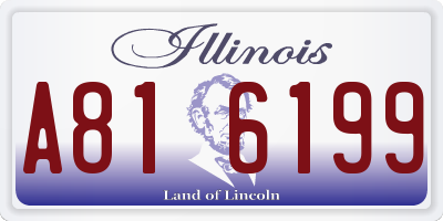 IL license plate A816199