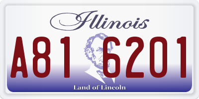IL license plate A816201
