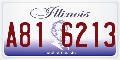 IL license plate A816213