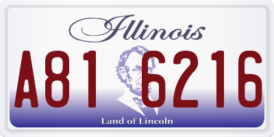 IL license plate A816216