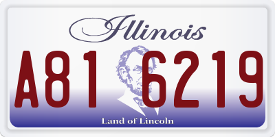IL license plate A816219