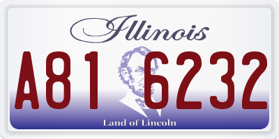 IL license plate A816232