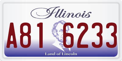 IL license plate A816233