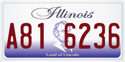 IL license plate A816236