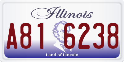 IL license plate A816238