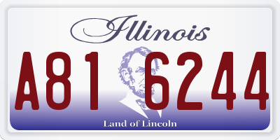 IL license plate A816244