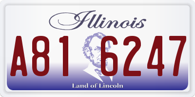 IL license plate A816247