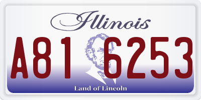 IL license plate A816253
