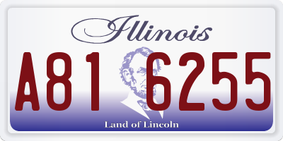 IL license plate A816255