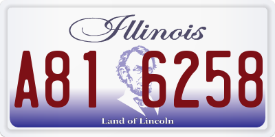 IL license plate A816258