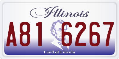IL license plate A816267