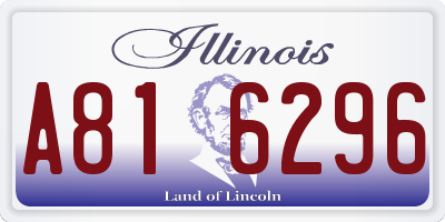 IL license plate A816296