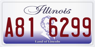 IL license plate A816299