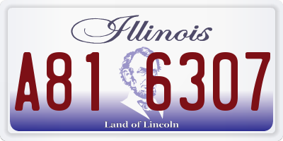 IL license plate A816307