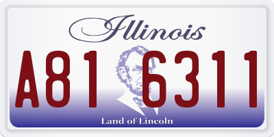 IL license plate A816311