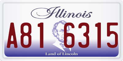 IL license plate A816315