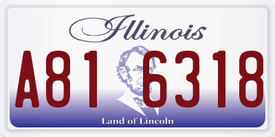 IL license plate A816318