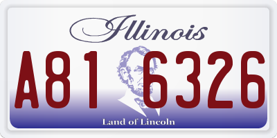 IL license plate A816326