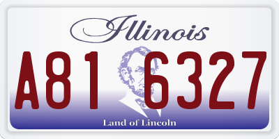 IL license plate A816327
