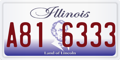 IL license plate A816333