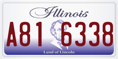 IL license plate A816338