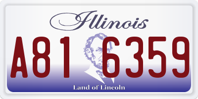 IL license plate A816359