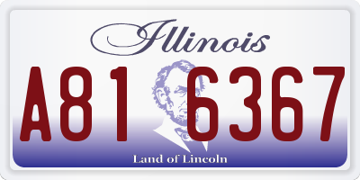 IL license plate A816367