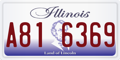 IL license plate A816369