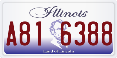 IL license plate A816388