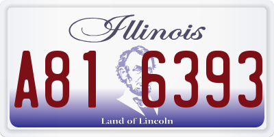 IL license plate A816393