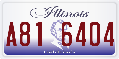 IL license plate A816404