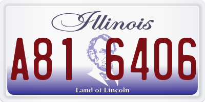 IL license plate A816406