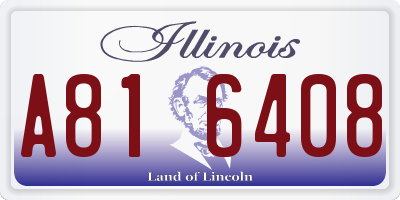 IL license plate A816408