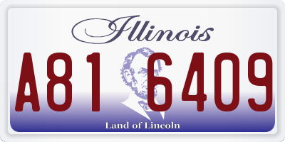 IL license plate A816409