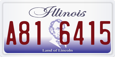 IL license plate A816415