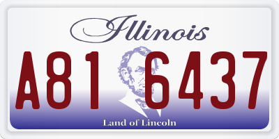 IL license plate A816437