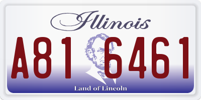 IL license plate A816461