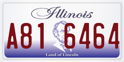 IL license plate A816464