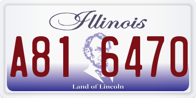 IL license plate A816470