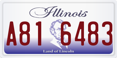 IL license plate A816483