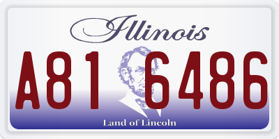 IL license plate A816486
