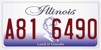 IL license plate A816490