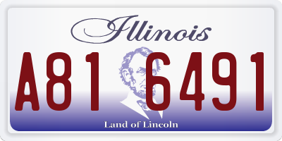 IL license plate A816491