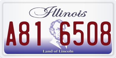 IL license plate A816508