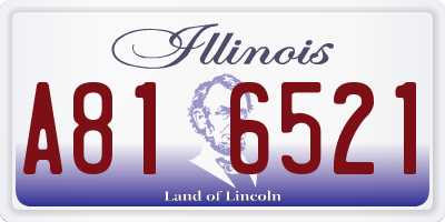 IL license plate A816521
