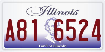 IL license plate A816524