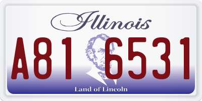 IL license plate A816531