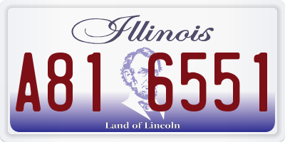 IL license plate A816551