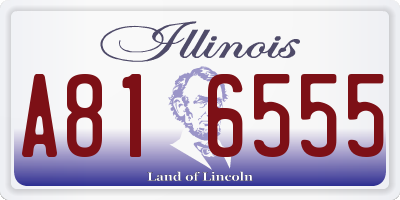 IL license plate A816555