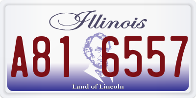 IL license plate A816557